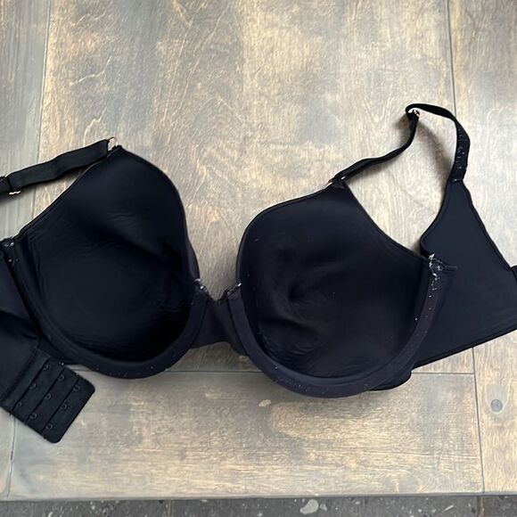 Vanity Fair black wired full coverage thick straps bra Sz-36DD - Picture 5 of 7